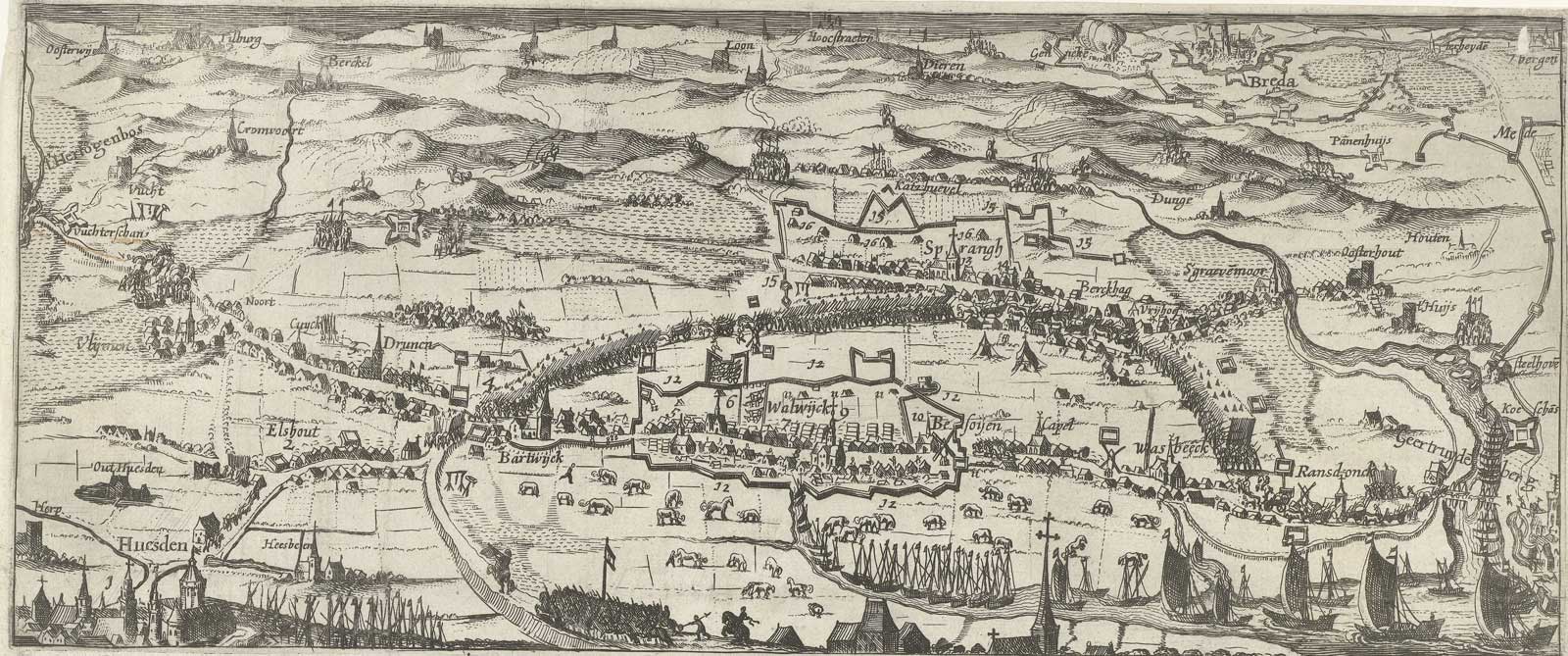 Het leger inde Lange-straet, 1625 (bron: Rijksmuseum RP-P-OB-81.105. Publiek domein)
