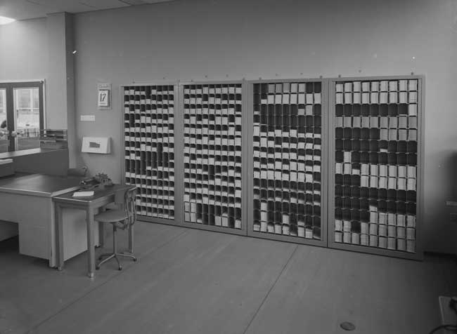 Kaartenkast De Hartog, Oss 1961 (Foto: fotopersbureau Het Zuiden, collectie BHIC 1659-000169)
