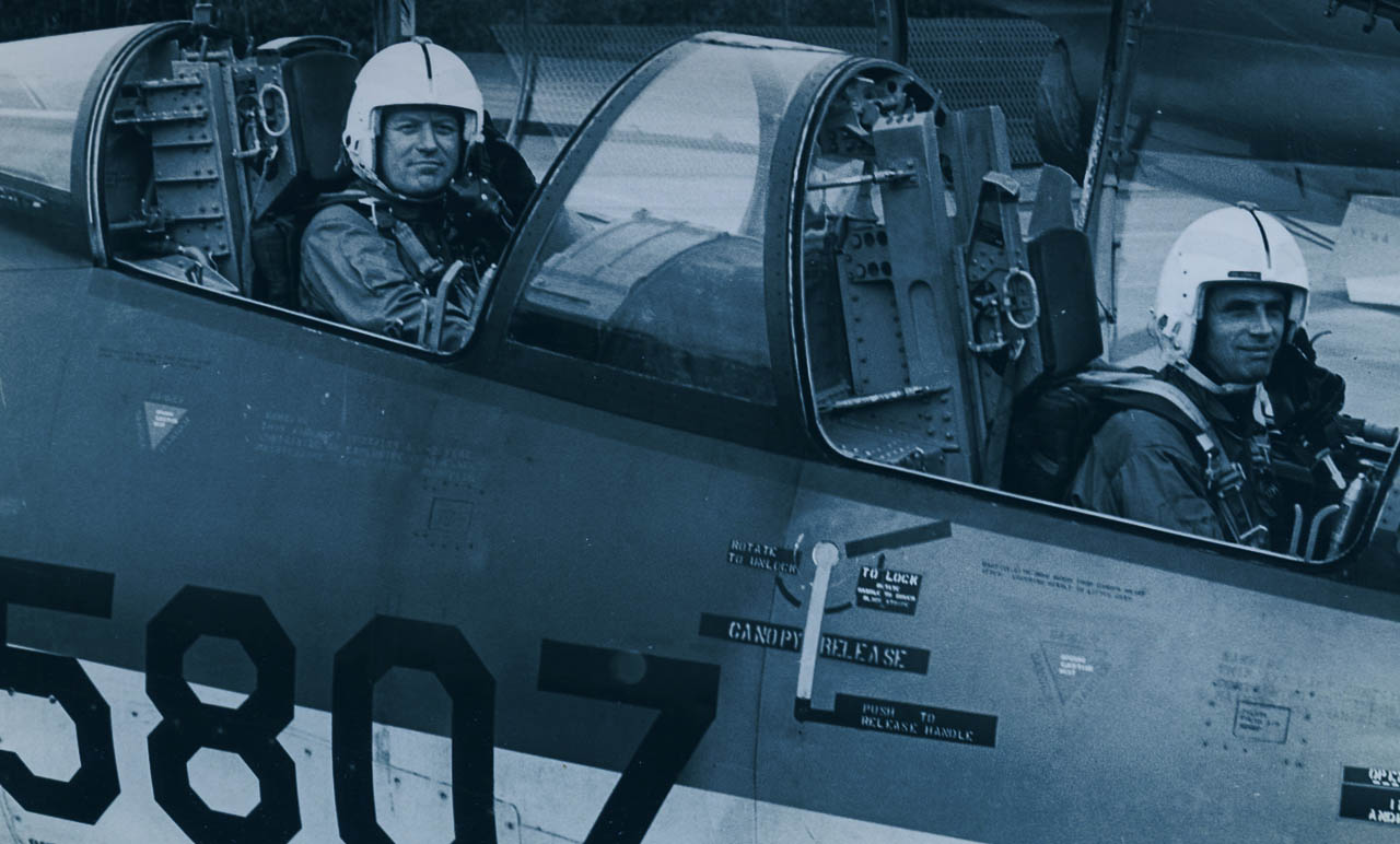 In de cockpit van een Starfighter. Volkel, 1970.