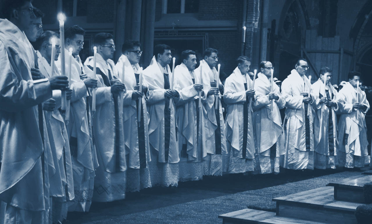Priesterwijding bij de Witte Paters. Veghel, 1961.