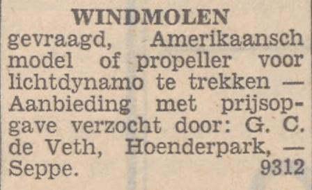 Bron: Dagblad van Noord-Brabant, 16 nov. 1939