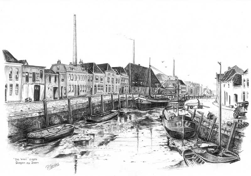 De oude binnenhaven van Bergen op Zoom