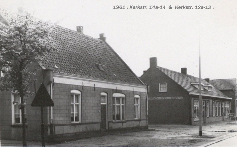 Kerkstraat 14a/14 en 12a/12 in 1961