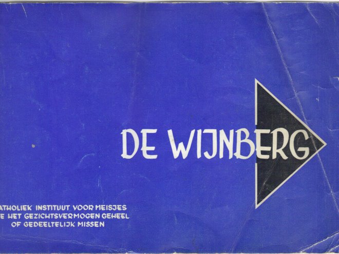 Voorkant van het informatieboekje van de Wijnberg dat Ingrid ontving vóór zij naar de Wijnberg kwam.