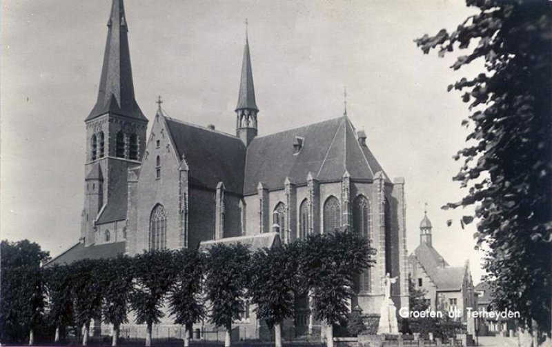 H. Antonius Abtkerk, ansichtkaart met poststempel 1942 (digitale collectie Johan van der Made)