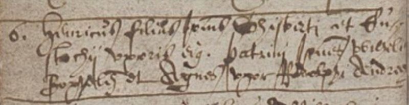 Eustochii in het doopboek van Sint-Oedenrode, in 6 mei 1617