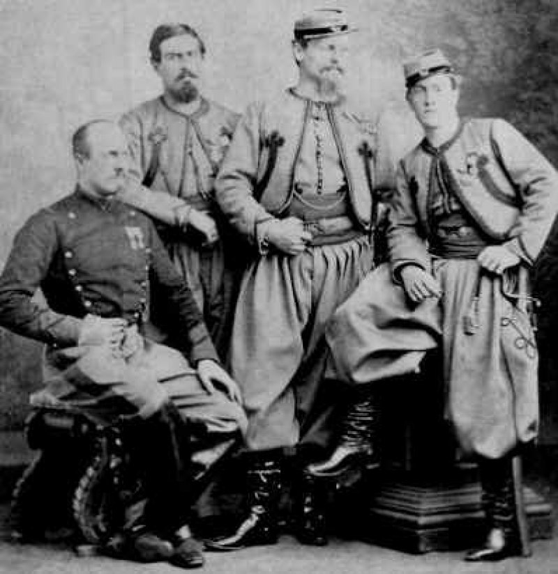 Foto nog voor 1870, Pauselijke Zouaven. Afbeelding commons.wikimedia