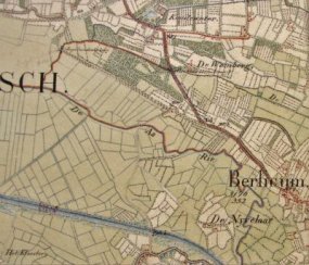 Berlicum op de kaart uit 1838
