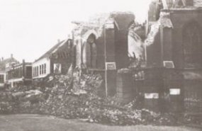 Boxmeer 1944, de kerk in puin