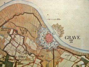 Grave op een kaart ui 1837