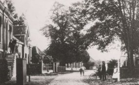 beeld van Dorpsstraat in Haps, 1914