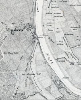Maashees op een kaart uit 1851