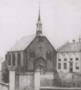 Rijkevoort, de kerk van 1819 met het koor van het oude kapelletje