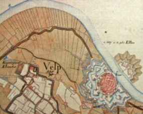 Velp op een kaart uit 1837