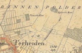 De Achterste Kooi van Terhijden op de kaart van 1840