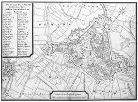 Plattegrond van 's-Hertogenbosch uit 1795