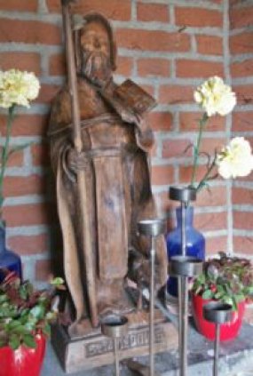 Het beeld van Antonius Abt in Groeningen