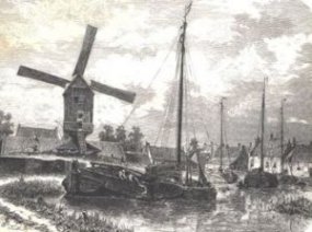 De haven van Roosendaal in 1866