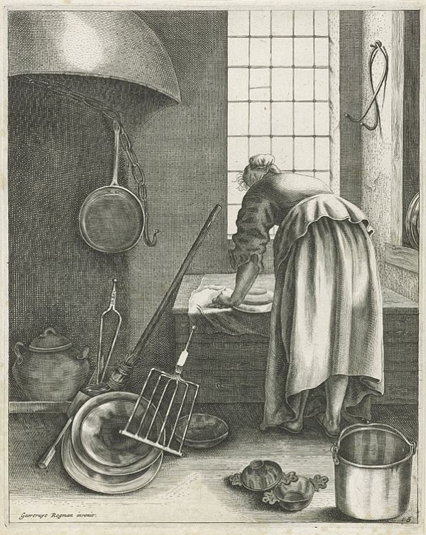 Geertruijdt Roghman, Schoonmakende Vrouw, 1648-1652. Collectie Rijksmuseum