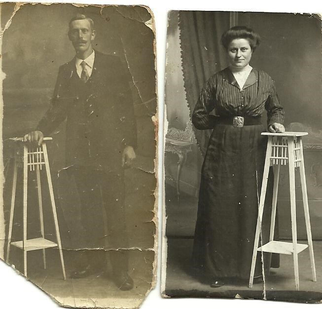 Huwelijksfoto’s (waarschijnlijk 3 februari 1920; foto’s uit familie album)