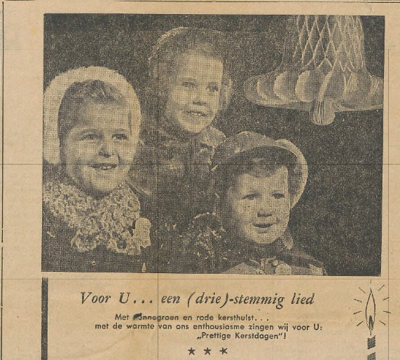 Kerstliederen zingen is van alle tijden (Udensche Courant, 1956)
