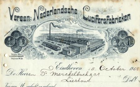 Vereen. Nederlandsche Lucifersfabrieken, 1908 (bron: RHCe)