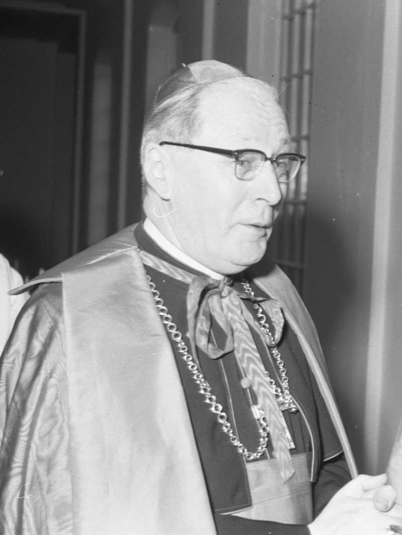 Kardinaal Alfrink in 1959 (Foto: Fotopersbureau Het Zuiden. Bron: BHIC, fotonummer 1642-002028)