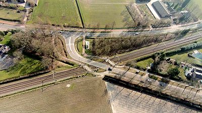 Etten-Leur, Kruising Attelakenseweg – spoorlijn Roosendaal-Breda en Liesbosweg in 2015