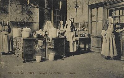 Bergen op Zoom, keuken van het Catharinaklooster, West-Brabants Archief, fotonr. ssif030