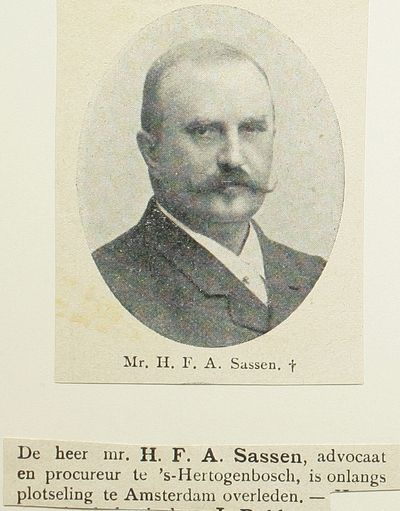 De heer H.F.A. Sassen (bron: Heemkundekring Vladerack Geffen)