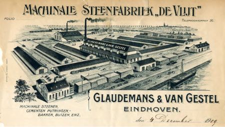 Glaudemans & van Gestel. Machinale steenfabriek De Vlijt, 1909 (bron: RHCe)