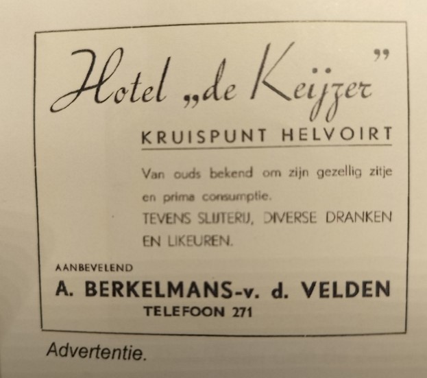 Reclame van Hotel De Keijzer (inzending: G.J. Veltman)