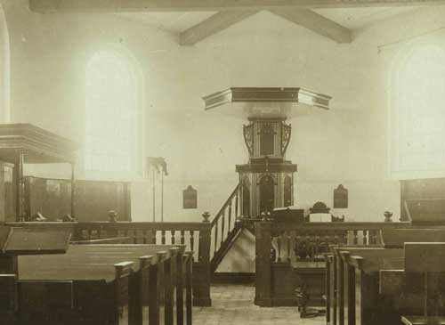 Herpt,  Interieur van de Nederlands Hervormde kerk in Herpt, omstreeks de jaren twintig (Salha, hrp00021)