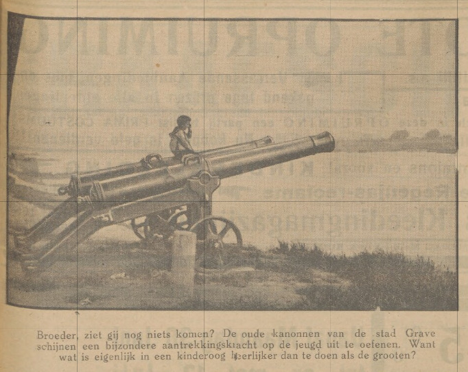 Ook bij kinderen waren de kanonnen geliefd (Graafsche Courant, 1930)