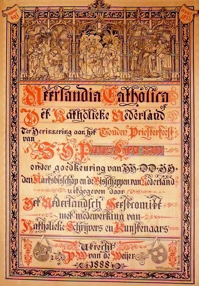 Titelpagina van Neerlandia Catholica (1888)