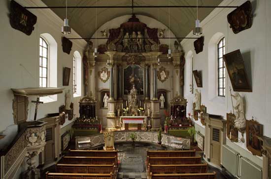Interieur van de Kapucijnenkerk
