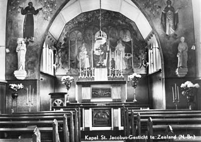 Kloosterkapel, kort voor de sloop (Foto: Pater van Schijndel, c. 1966. BHIC, collectie Keeris)