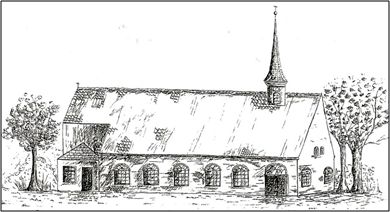 De schuurkerk in 1841