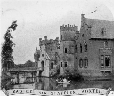 Ansichtkaart met kasteel Stapelen te Boxtel