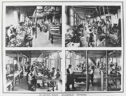 056412 - Lederindustrie. Van Dortmond-Pennock (hofleverancier), Kaatsheuvel. Export luxe schoeisel in het fijnere kinder- dames en heerenwerk. 1875
