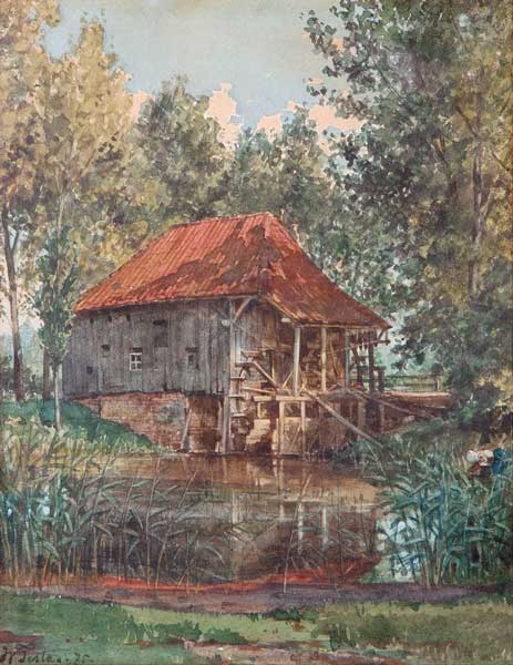 Willem de Famars Testas, watermolen in de bossen van Moergestel, 1875 (foto vriendelijk beschikbaar gesteld door Louis van den Meijdenberg)