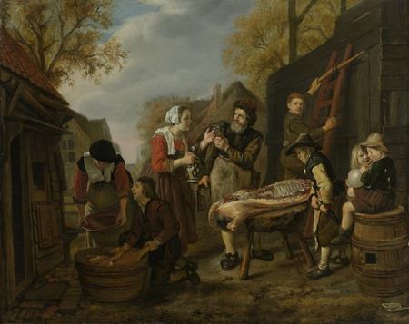 De varkensslachter (Jan Victors, 1648)