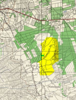 Kaart waarop het vliegveld is aangegeven (bron: Ministerie van Defensie)