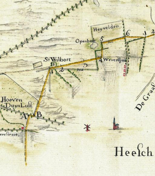 detail uit de kaart van Verhees