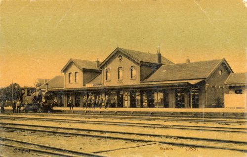 Het station gezien aan de achterzijde, 1918 (Collectie Stadsarchief Oss)