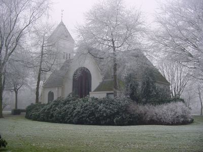 Kerk 'de Ark', winter 2008, gefotografeerd in zuid westelijke richting. De naam de Ark heeft de kerk pas na de verbouwing in 1970 gekregen.