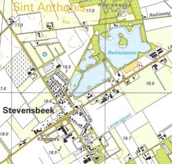 Stevensbeek, topografische kaart