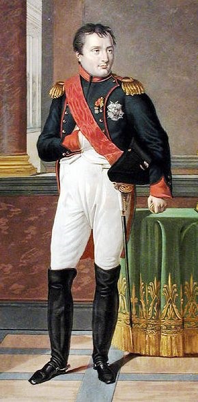 Staatsieportret van keizer Napoleon Bonaparte (1769-1821) door Charles  François Gabriel Levachez naar Robert J.F.F. Lefèvre (1755-1830). Bron: Wikimedia Commons