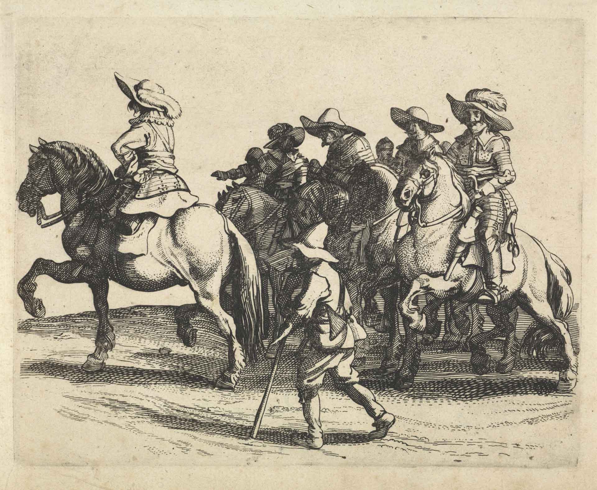 Cavallerie, Jan van de Velde (II), naar Jan Martszen de Jonge, 1632 - 1682 (collectie Rijksmuseum)