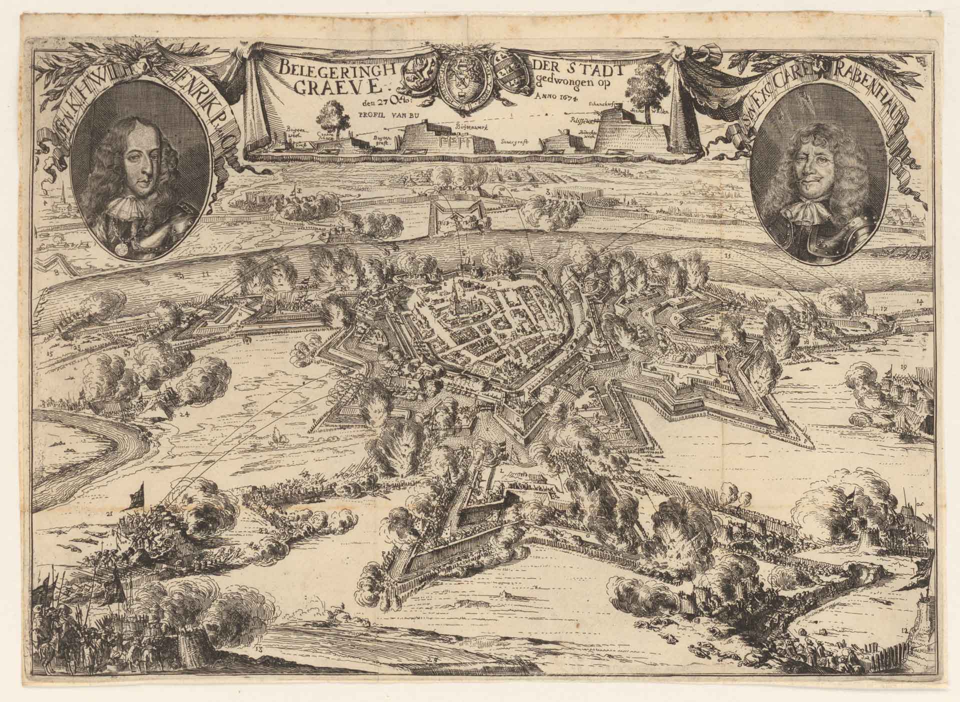 Beleg van Grave door Prins Willem III, 1674 (collectie BHIC nr. 343-1631)